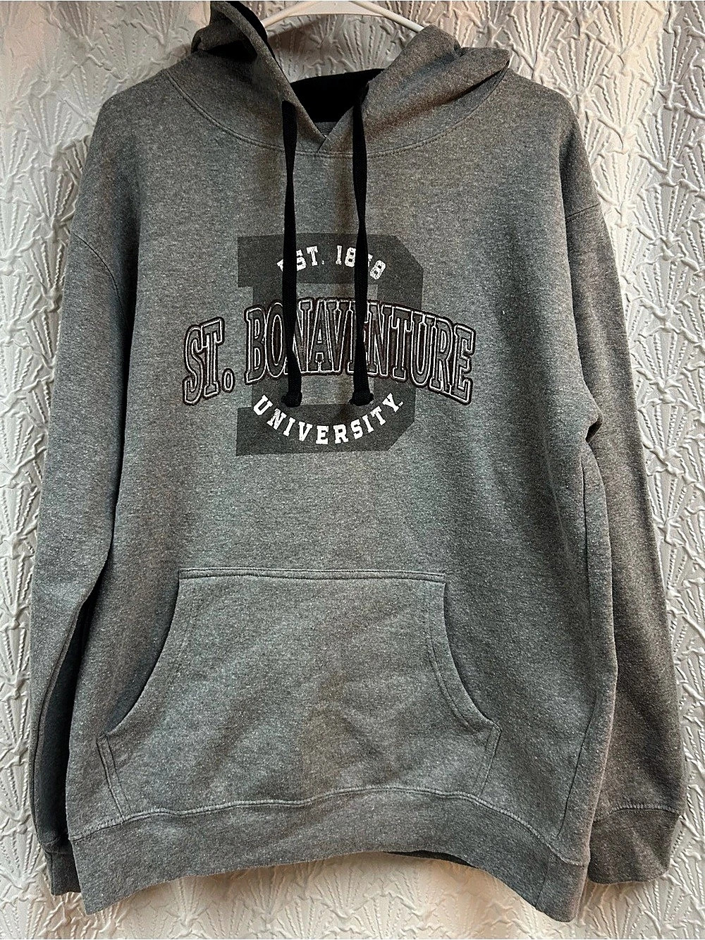 League St. Bonaventure Gray University Hoodie Size Large